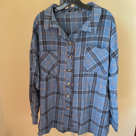 Shein Curve plaid shirt jacket size 2x - Picture 2 of 4